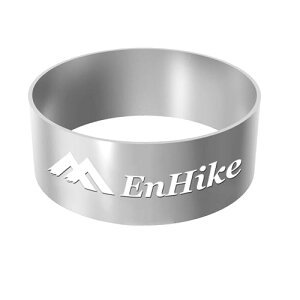 EnHike SOTO レギュレーターストーブ ST-310 専用風防 防風リング 304ステンレス製 シングルバーナー ウインドスクリーン (片側刻印-ロゴ)