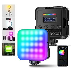 NEEWER RGB62 }OlbgrfICg RGBBeCg APP 360°tJ[ LEDJCg CRI97+F 2500K-8500K\ 17V[[h 2000mAh[dobe[ ^ |[^uʐ^