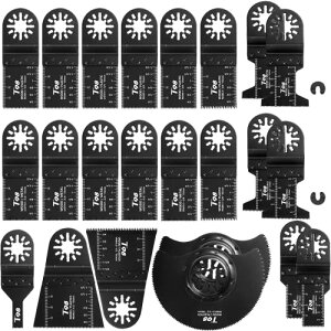 T98 ブレードカットソー マルチツール用替刃セット 23点 日立 マキタ ボッシュ等多機種対応 木材釘金属切断 先端工具セット 鋸刃互換 電動工具アクセサリー メタル
