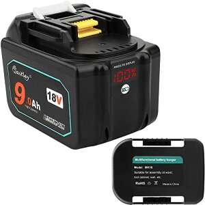 Waitley BL1830 18V 互換 マキタバッテリー 9.0Ah 大容量9000mAh BL1840 BL1850 BL1860 BL1890 対応 リチウムイオンバッテリ互換電池 電動工具電池 残量指示付き