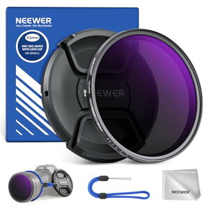 NEEWER 82mm NDtB^[ ND2-400 (1-9Xgbv) YLbv/Xgbv/N[jONXt Zx \ wR[eBO wKX h/LYh~/wh~ ^ tB