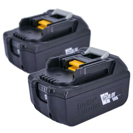 Enelife マキタ 互換 バッテリー 18V シリーズ ＜高出力＞ 長寿命電池搭載 日本メーカー保証 残量表示機能 5億円製造物責任保険付 (6000mAh/二個セット（BL1860B/HC))