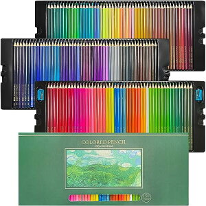 Roleness 油性色鉛筆 150色 子供と大人の塗り絵 用色鉛筆セット プロ 柔らかい芯 いろえんぴつ プレゼント 鉛筆削り付き