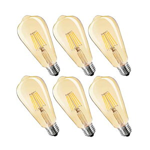 ST64 tBg LEDd GW\v E26 (6W) 50W` dF2700K Lz^Cv 360x LEDd F NVbN gd VfApLEDd Ή (6)