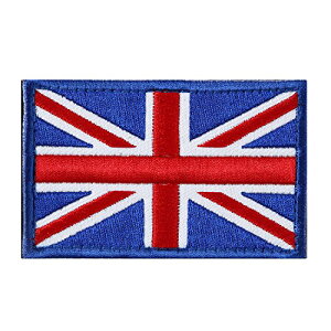 Catsobat 国旗ワッペン 国旗エンブレム 刺繍ワッペン 刺繍 腕章 星条旗 サバゲーミリタリーパッチ 8cm×5cm (イギリス)