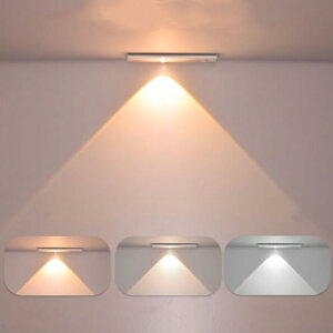 SEKIDAR 人感センサーライト LEDライト 3色調整可能・無段階調光・120°3M誘導距離 超薄型設計・省エネ 室内用・バーライト・キャビネットライト・階段ライト マグネット・配線工事不要 クロー