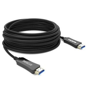 ATZEBE 光ファイバーHDMI ケーブル 50m 4K 60Hz対応 18gbps超高速伝送 4K HDR Ultra HD YUV4:4:4 HDCP 2.2 ARC ク機能2m 5m 10m 15m 20m 30m 50m 100m(50m)