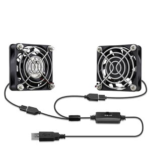 GDSTIME 2連 6015 60mm x 15mm 6cm 5V DCUSB小型 冷却ファン 卓上扇風機 DIY FAN 多用途扇風機 DVR プレイステーション Xbox