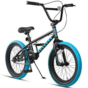 AVASTA Bacchus 子ども用18インチBMX自転車 初心者向き フリースタイルBMXバイク スチール製 子供練習用 高炭素鋼フレーム アルミニウム合金U字型リアブレーキ 街乗り スタント用自転車 キックス