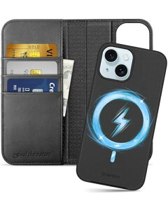 SHIELDON iPhone 15 �Ή��蒠�^�P�[�X 2in1������ �{�v ���O�����R �����ӂ���15�p �g�уJ�o�[ �Ռ��z�� �J�[�h���[ ���u���X�^���h�@�\ �}�O�l�b�g���� [RFID�u���b�L���O]�S�ʕی� �A�C�z��15 ��
