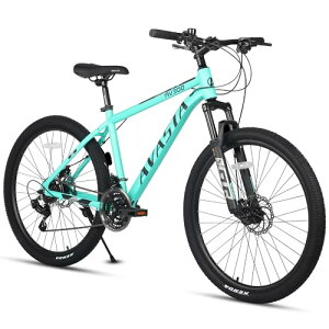 【AVASTA】AV300マウンテンバイク 26インチMTB 通勤通学自転車 高校生 大学生 オフオンロード 軽量アルミフレーム シマノ21段変速 フロントサスペンション 前後ディスクブレーキ 灰色グレー