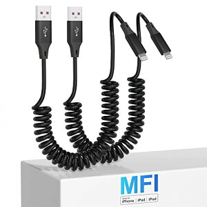 iPhone [dP[u 2{ CgjOP[u J[R[hAMFiF & CarPlayΉ iPhone[dR[h 2.4A[dƍf[^]P[uAiphone P[u Lk ϋv iPhone 14/13/12/11 Pro/X/iPad/iPod