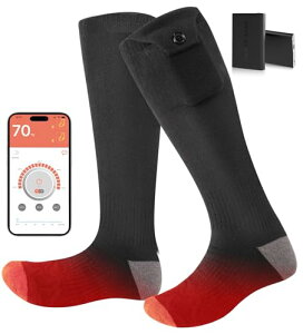 AGGOZ �d�M�C�� 6000mAh�o�b�e���[2�t �A�v���ŉ��x���� ���M�\�b�N�X ���g 35�`70�����i�K���x���� �o�b�e���[���g�[�C�� ���L�k�� ���M�\�b�N�X �����΍� �����q�[�^�[ �o�R/�ނ�/�T�C�N����