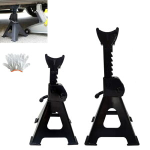 Hooha �W���b�L�X�^���h3t 2�Z�b�g ��9�i�K���� �Œ��285mm/�ō���430mm �W���b�L�A�b�v �X�^���h �n (�ω׏d3�g��) ���߉\ Jack Stand ���`�F�b�g�� �v �W���b�L�_�E�� ���W�b�h���b�N �R���p�N