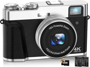 Oiadek 4KfW^J I[gtH[JX 4800f VlogJ fWJ U␳ wt@C_[ [h_C 16{Y[ LEDCg fW^჌t RpNg 32GBJ[ht ob