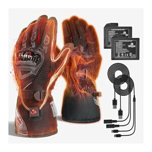 IRON JIA'S �d�M�O���[�u �o�C�N �O���[�u �~ 3000mAh �ԍ�USB���d �d�M��� Type-C�[�d�Ή��o�b�e���[ �h���h���h�� 3�b���g �X�}�z�Ή� �q�[�^�[��� 4�i�K���x���� �ʋΒʊw �o�C�N �ނ� ����~�� 