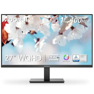 KOORUI j^[ 27C` IPS  WQHD 100hz 1ms pcj^[ u[Cgy HDMI DisplayPort HDR10 Adaptive Sync VESAΉ E2721H