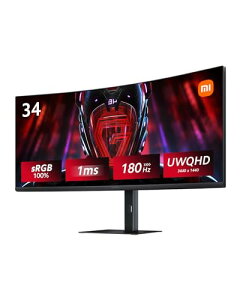 Xiaomi Ȗ Q[~Oj^[ G34WQi 34C` UWQHDChXN[180Hz MPRT1ms 3440x1440 1500R̘pȗ VA sRGB100% FreeSync PremiumeBAOh~ eNmW[F RGB͌