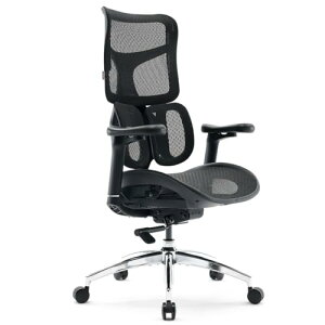 SIHOO S100 �I�t�B�X�`�F�A �֎q �f�X�N�`�F�A �G���S�m�~�N�X �`�F�A 2024������ �w������ 5�i�K���� �����K�������o�[�T�|�[�g 4D�A���A�[�����X�g 95-130°���N���C�j���O���� ���ʉ��s��5cm����