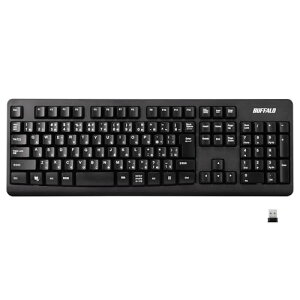 �o�b�t�@���[ BUFFALO ���C�����X ���� �t���L�[�{�[�h ���ϋv �d�r������ �����[�g �e�����[�N ���ɂ����f�U�C�� �ȒP�ڑ� ���S�T�|�[�g BSKBW125BK