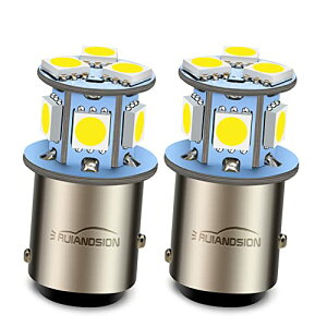 Ruiandsion 2���� 6V S25 1157 BAY15D P21/5W LED �d�� �i�Ⴂ �s���p180° ���ɐ� 5050 8SMD �e�[�������v�E�u���[�L�����v LED�d���A�z���C�g 6000K