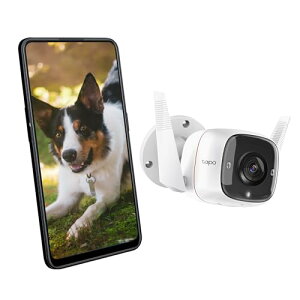 TP-Link WiFi �l�b�g���[�N�J���� ���O�J���� 300����f IP66�h���E�h�o �h�ƃJ���� �����ʘb�\ 3�N�ۏ� Tapo TC65