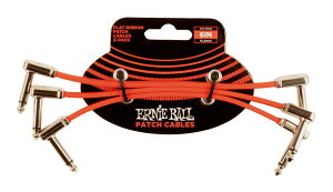 ERNIE BALL 6402 �t���b�g�p�b�`�P�[�u�� ���b�h 3�{�Z�b�g[15.24cm L/L] �p�b�`�R�[�h�y���[���֔����E�S�����������E��������s�z