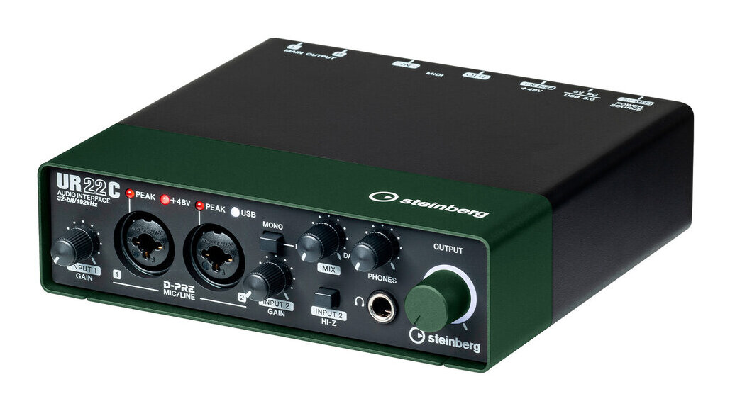 Steinberg UR22C GN グリーン＆ブラック 2X2 USB3.0 AUDIO INTERFACE オーディオインターフェース スタインバーグ