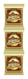 ERNIE BALL 2006 ×3 [10-50] Earthwood Extra Light 80/20 Bronze �A�R�[�X�e�B�b�N�M�^�[���y���[���֔����E�S�����������E��������s�z