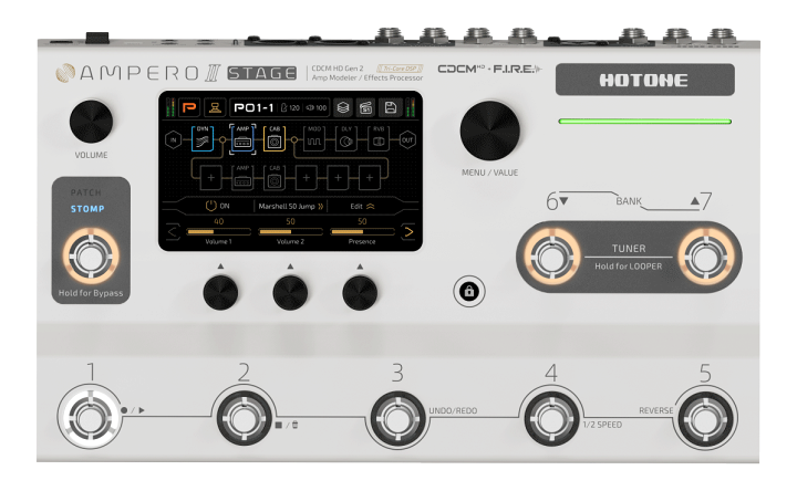 【美品】 HOTONE Ampero ii stomp + EXPペダル付き HOTONE | AMPERO Ⅱ STOMP | マルチ・エフェクター | 製品情報