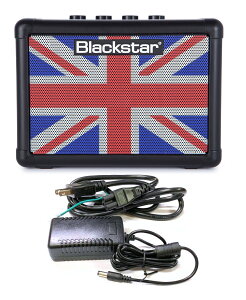 Blackstar FLY3 UNION FLAG BLACK + FLY-PSU ���j�I���E�W���b�N �~�j�E�M�^�[�A���v/���胂�f��/�����A�_�v�^�[�t�y���������z