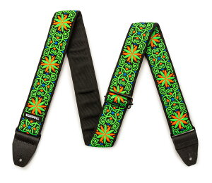 Dunlop JH26 FILLMORE BLACKLIGHT STRAP - GREEN JIMI HENDRIX M^[ Xgbvyz