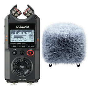 TASCAM DR-40XP+WS-86 �����}�C�N XLR/TRS���͓��� 32�r�b�g�t���[�g�^���Ή� 4ch �|�[�^�u�����R�[�_�[/�E�C���h�X�N���[���t�y���������z