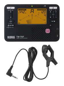KORG TM-70F BK+Aria ATM-15�Z�b�g �`���[�i�[/���g���m�[��(�u���b�N)+�R���^�N�g�}�C�N�Z�b�g�y���[���֔����E�S�����������E��������s�z