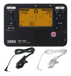 KORG TM-70F BK+CM-400�Z�b�g �`���[�i�[/���g���m�[��(�u���b�N)+�R���^�N�g�}�C�N�Z�b�g�y���[���֔����E�S�����������E��������s�z