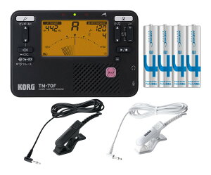 KORG TM-70F BK+CM-400�Z�b�g/�P4�d�r×4�{�t �`���[�i�[/���g���m�[��(�u���b�N)+�R���^�N�g�}�C�N�Z�b�g�y���[���֔����E�S�����������E��������s�z