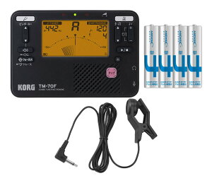 KORG TM-70F BK+Aria ATM-15�Z�b�g/�P4�d�r×4�{�t �`���[�i�[/���g���m�[��(�u���b�N)+�R���^�N�g�}�C�N�Z�b�g�y���[���֔����E�S�����������E��������s�z