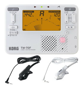 KORG TM-70F WH+CM-400�Z�b�g �`���[�i�[/���g���m�[��(�z���C�g)+�R���^�N�g�}�C�N�Z�b�g�y���[���֔����E�S�����������E��������s�z