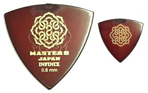 【10枚セット】MASTER8 JAPAN IFS-TR080 ×10 INFINIX 三角 0.8mm HARD GRIP 滑り止め加工 ギター ピック 【メール便発送・全国送料無料・代金引換不可】