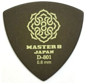 【10枚セット】MASTER8 JAPAN D801-TR080 ×10 D-801 ポリアセタール 三角 0.8mm ギターピック【メール便発送・全国送料無料・代金引換不可】