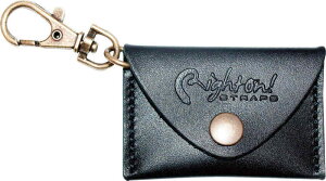 RightOn! STRAPS PICK POUCH LEATHER BLACK ピックケース【メール便発送・全国送料無料・代金引換不可】【ポイント5倍】