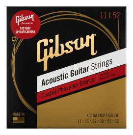 Gibson SAG-CPB11 ×1 [11-52]Coated Phosphor Bronze/Ultra-Light アコースティックギター用 コーティング弦【ポイント2倍】【メール便発送・全国送料無料・代金引換不可】