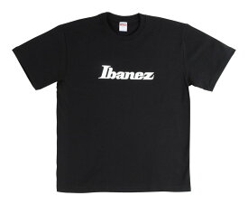 Ibanez IBAT007S [Sサイズ] Tシャツ ブラック / ホワイト ロゴ【メール便発送・全国送料無料・代金引換不可】