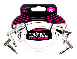 ERNIE BALL 6386 �t���b�g�p�b�`�P�[�u�� �z���C�g 3�{�Z�b�g[30.48cm L/L] �p�b�`�R�[�h�y���[���֔����E�S�����������E��������s�z
