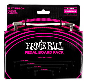 ERNIE BALL 6387 �t���b�g�p�b�`�P�[�u�� �z���C�g �}���`�p�b�N �p�b�`�R�[�h�y���������z