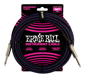 ERNIE BALL 6395 �M�^�[�P�[�u�� �u���C�f�b�h�E�W���P�b�g Purple Black 5.49m S/S�y���������z