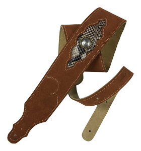 Franklin 8S1B-RU-SN �{�v �M�^�[�X�g���b�v ���U�[ �X�g���b�v Sculpted Suede - Snake Pattern Guitar Strap�y���������z