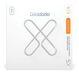 D’Addario XSABR1047-3P ×1 アコギ弦 3セットパック XS 80/20 Bronze Extra Light .010-.047【メール便発送・全国送料無料・代金引換不可】