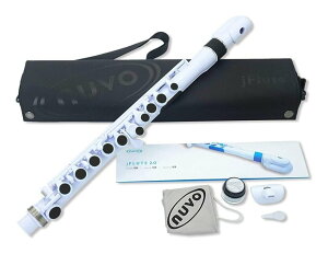 NUVO N220JFWB jFlute 2.0 �z���C�g �X���[���T�C�Y �v���X�`�b�N�� �t���[�g C���y���������z