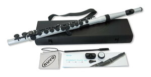 NUVO N235SFSB STUDENT FLUTE 2.0 �V���o�[/�u���b�N C�����ǕW������ �v���X�`�b�N�� �t���[�g C���y���������z
